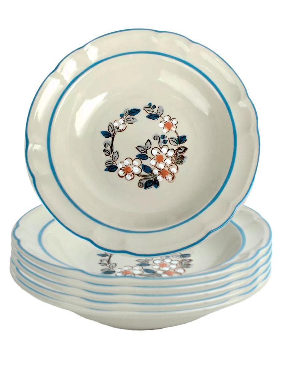 Plato sopa de cerámica 6 piezas 1