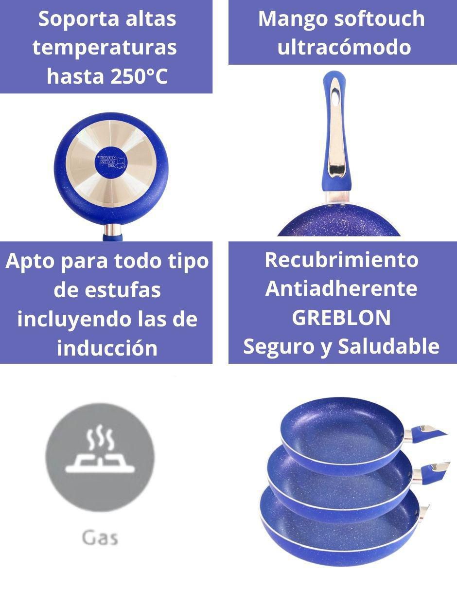 Set de sartenes Cooks Master de aluminio 3 piezas