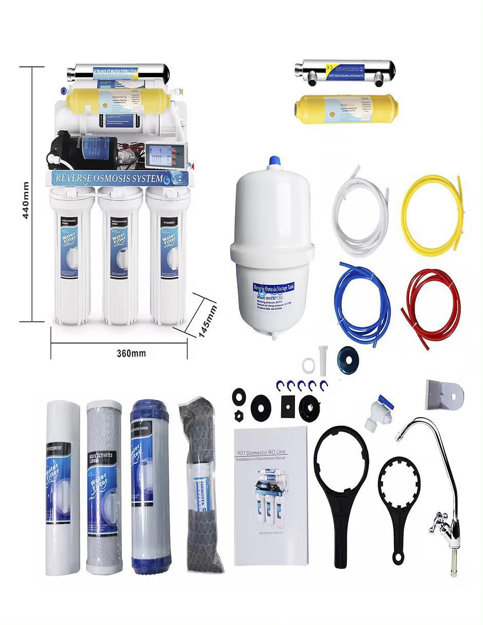 Filtro purificador de agua Mibo Water OI 7 Etapa Mineral Dis