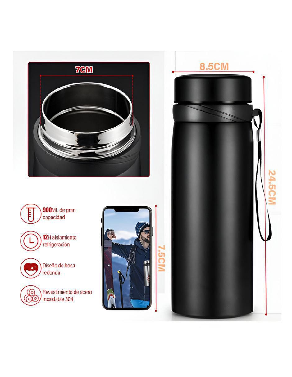 Termo de acero inoxidable con tapa rosca 6