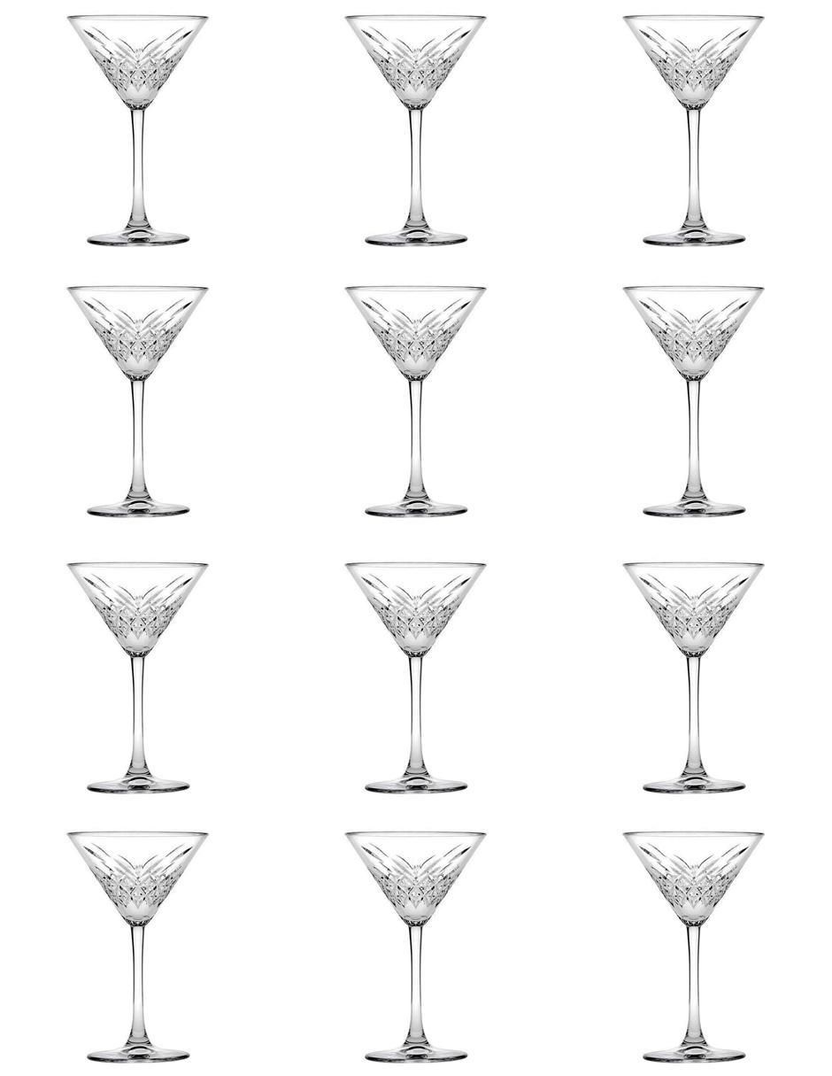 Copa para martini de vidrio 12 piezas Copa para martini de vidrio 12 piezas