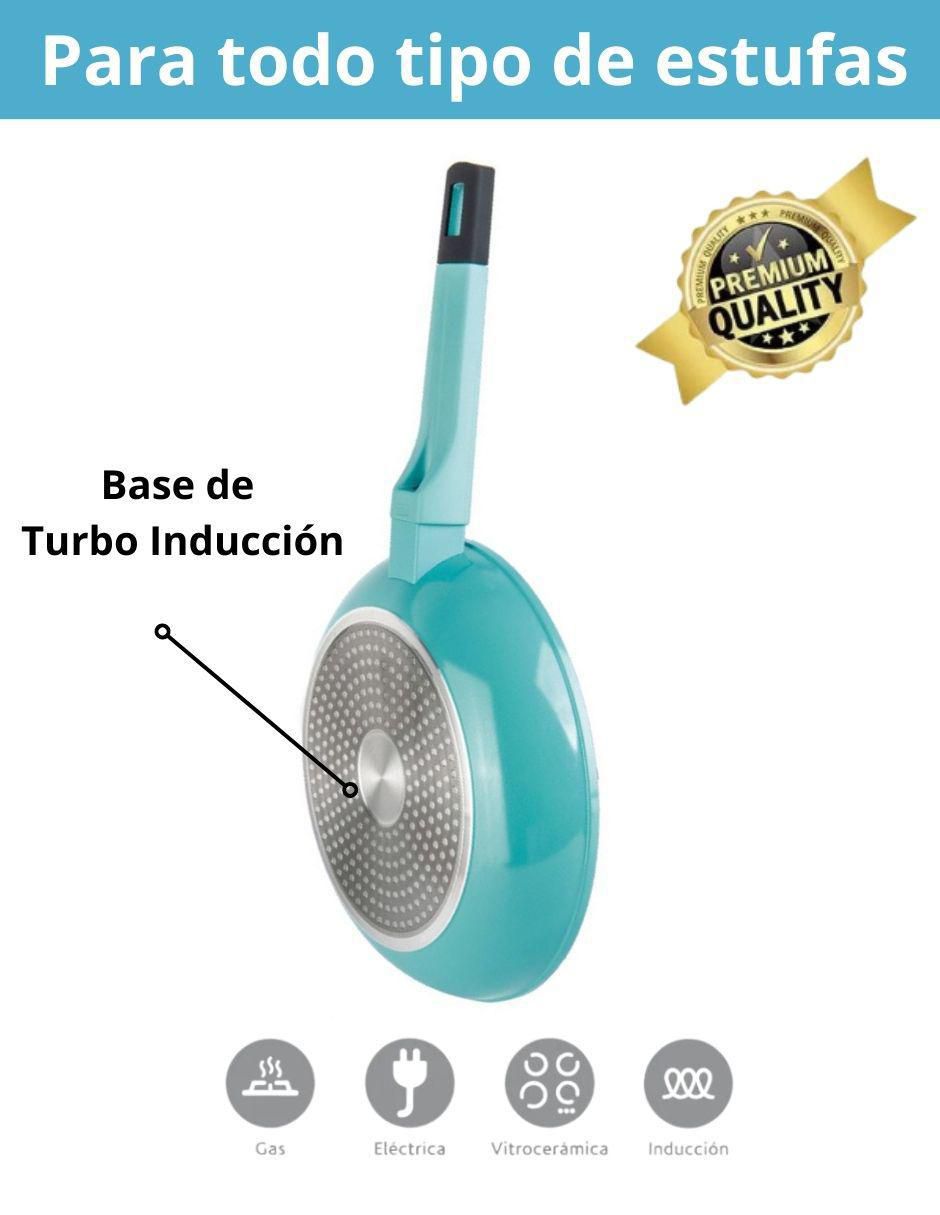 Batería de cocina de aluminio antiadherente minerales naturales 10 piezas