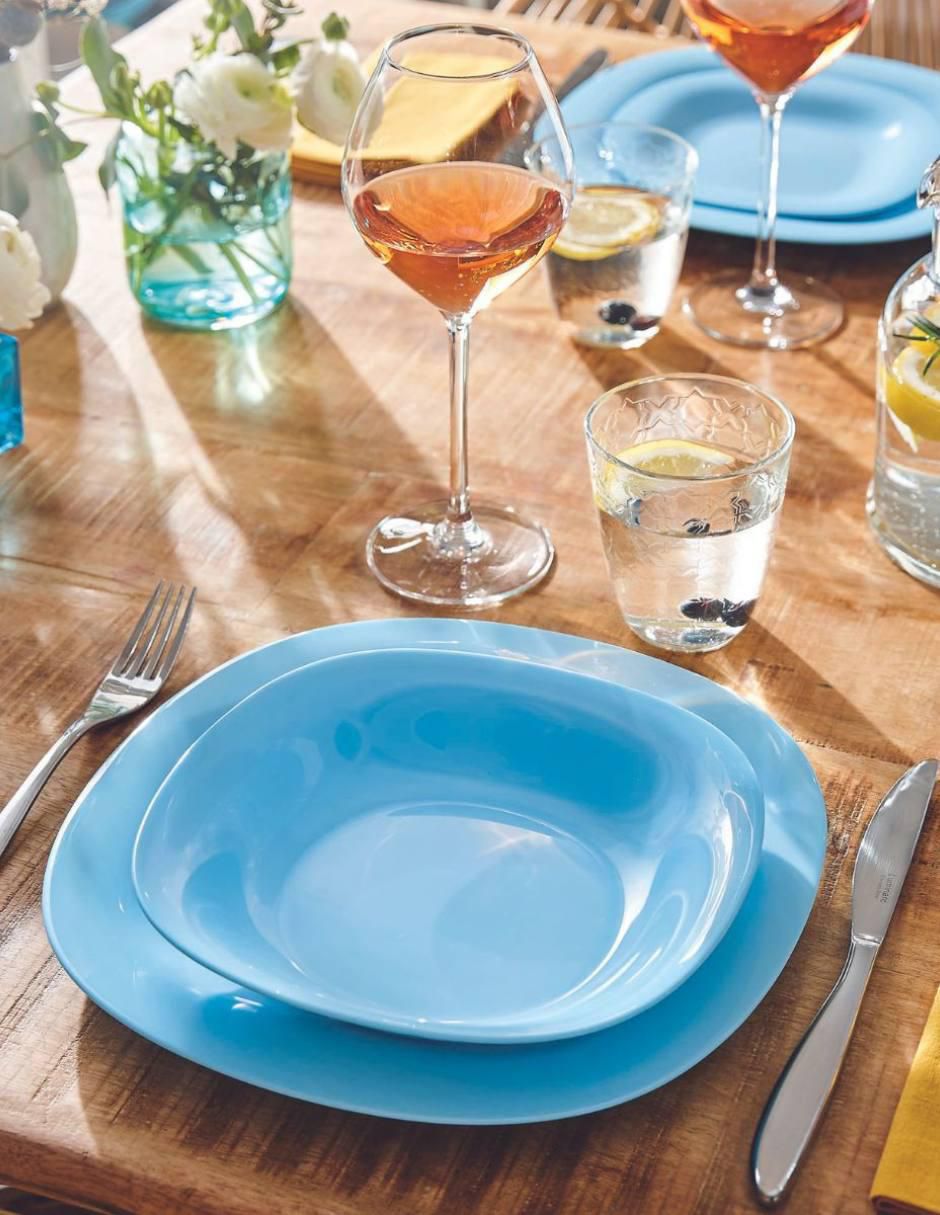 Plato trinche Carine de vidrio 4 piezas 2