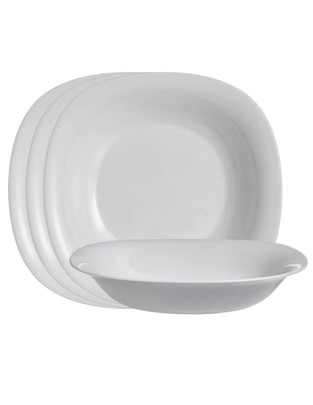 Plato sopa Carine de vidrio 4 piezas