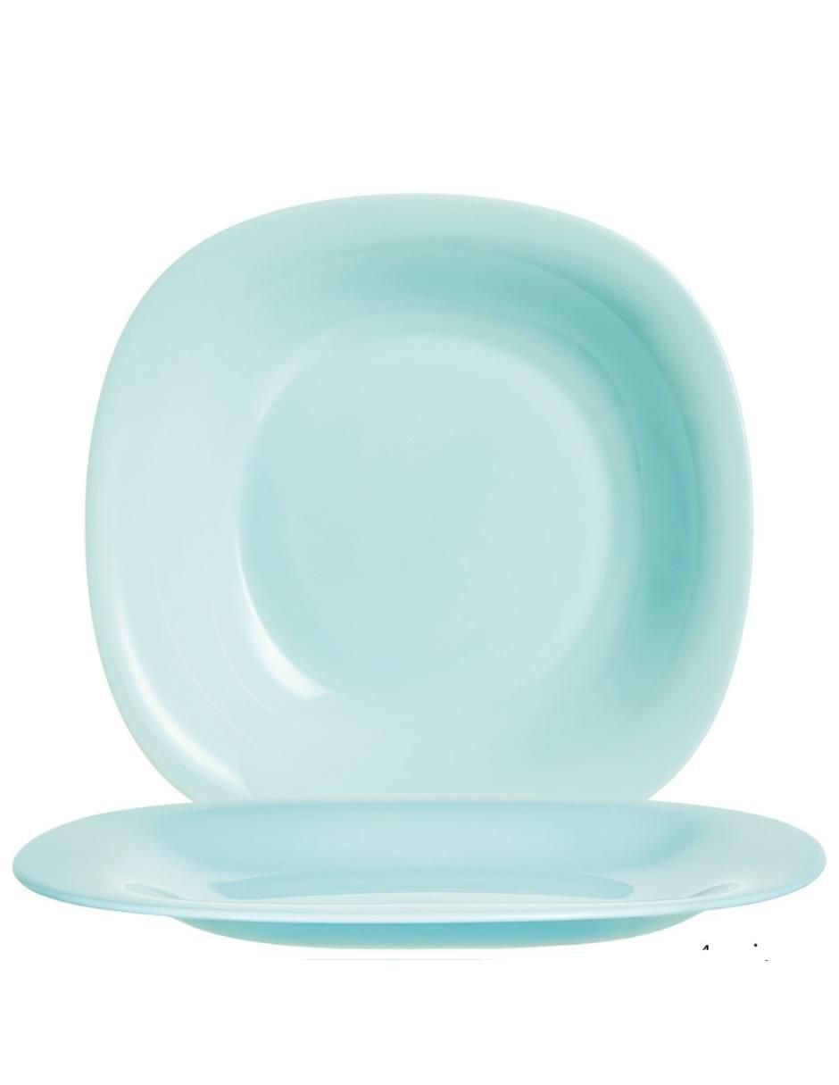 Plato trinche Carine de vidrio 4 piezas