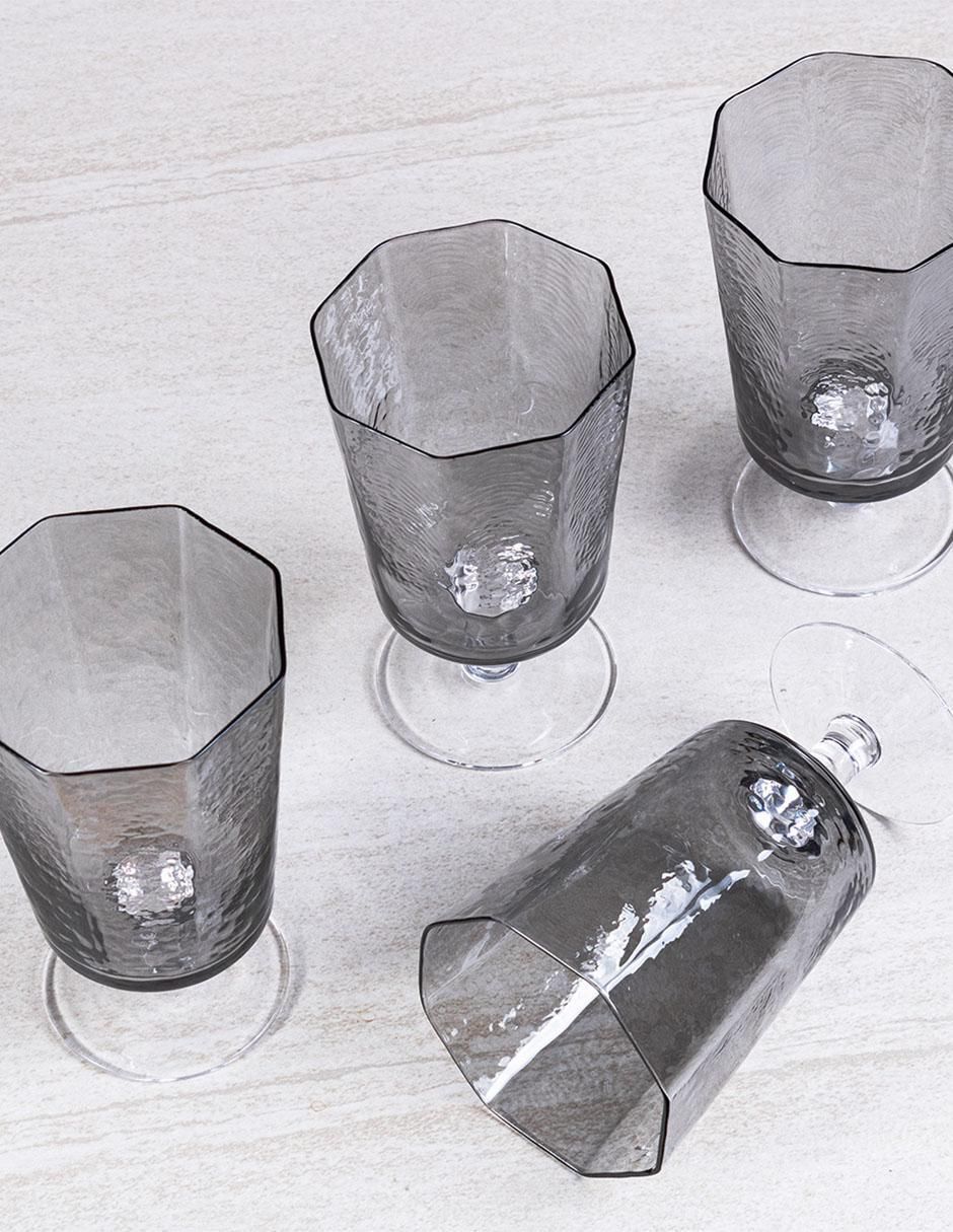 Copa para agua de vidrio 4 piezas 2