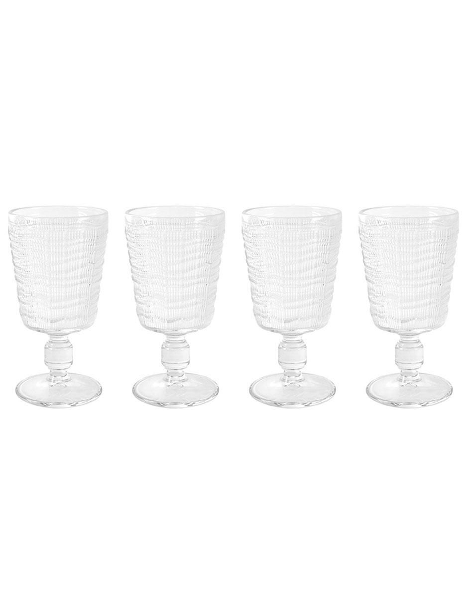 Copa para agua de vidrio 4 piezas