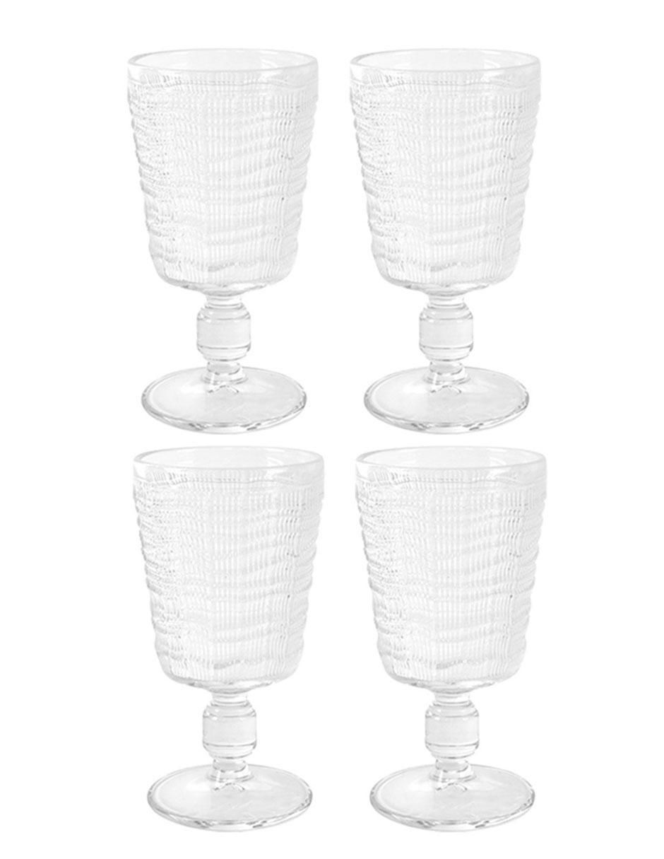 Copa para agua de vidrio 4 piezas