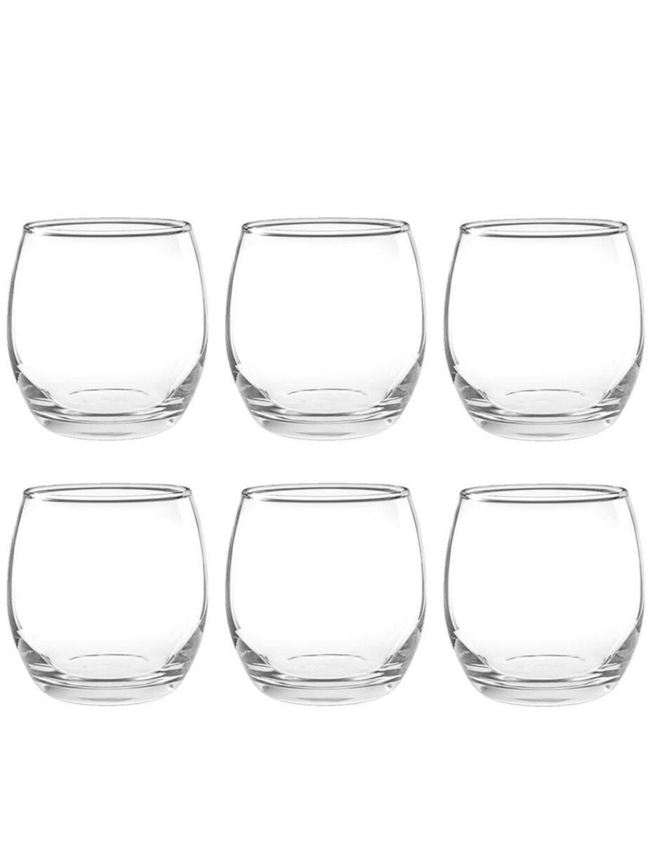 Set de vasos para agua de vidrio con 6 piezas