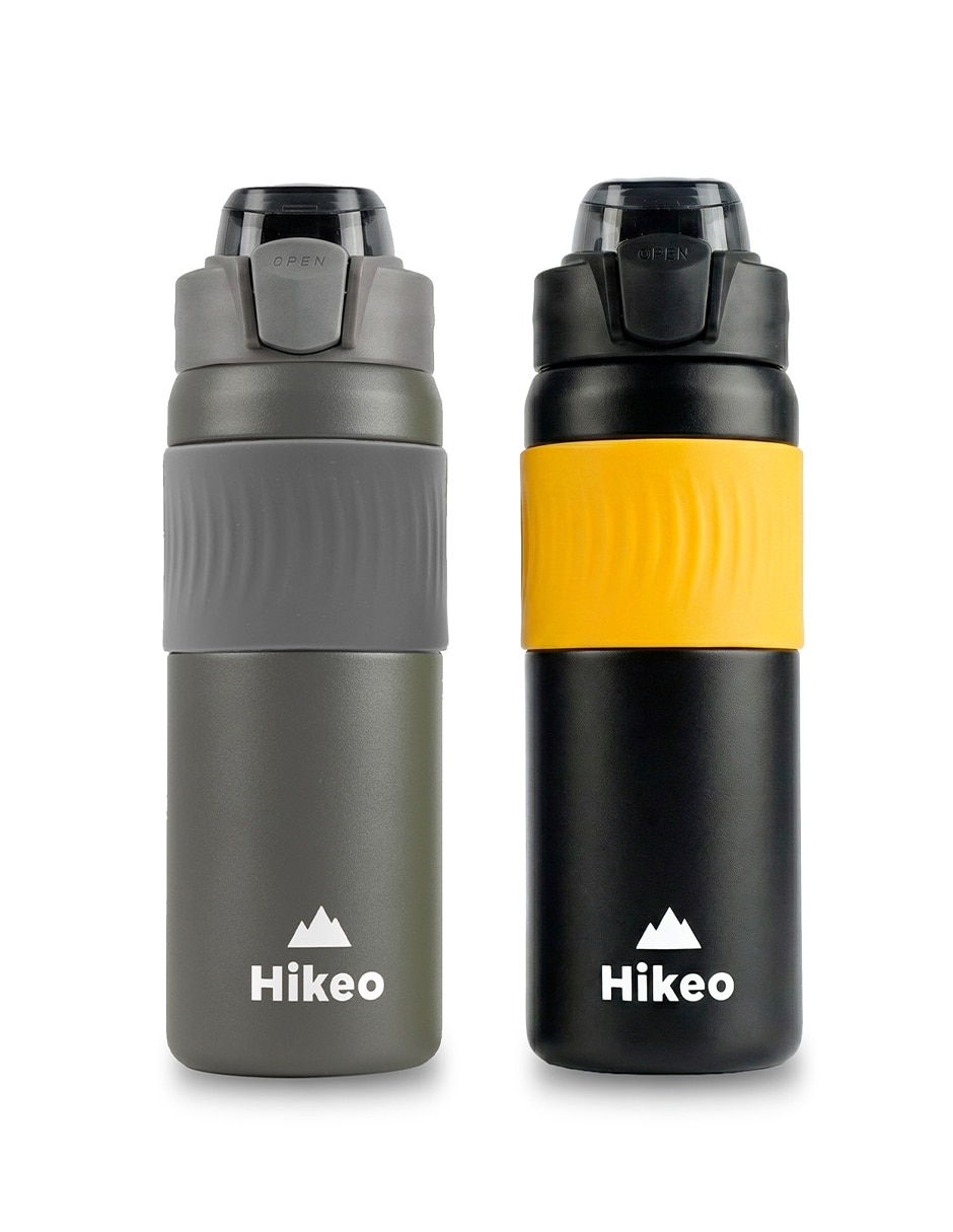 Termo de acero inoxidable con tapa a presión 600 ml