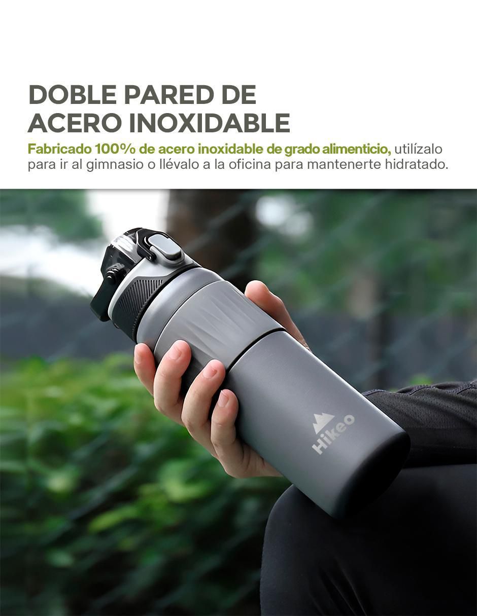 Termo de acero inoxidable con tapa a presión 600 ml 5