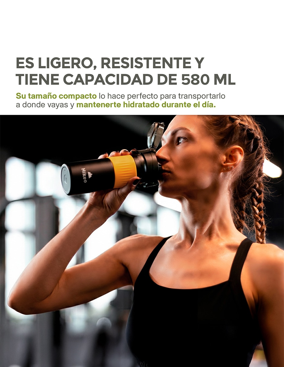 Termo de acero inoxidable con tapa a presión 600 ml 7