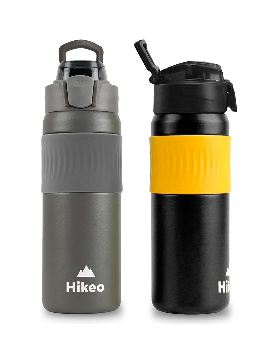 Termo de acero inoxidable con tapa a presión 600 ml