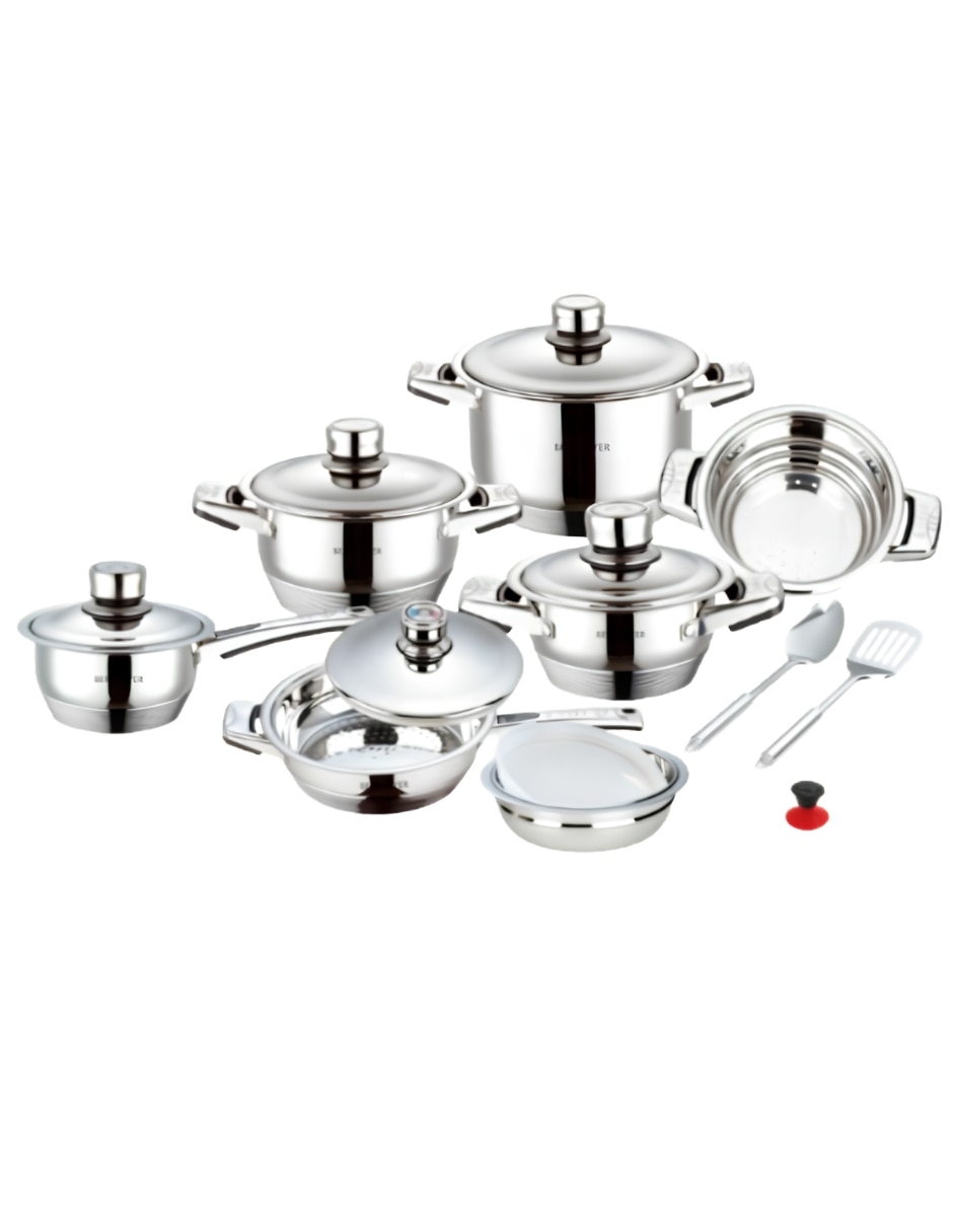 Batería de cocina de acero inoxidable 16 piezas 1