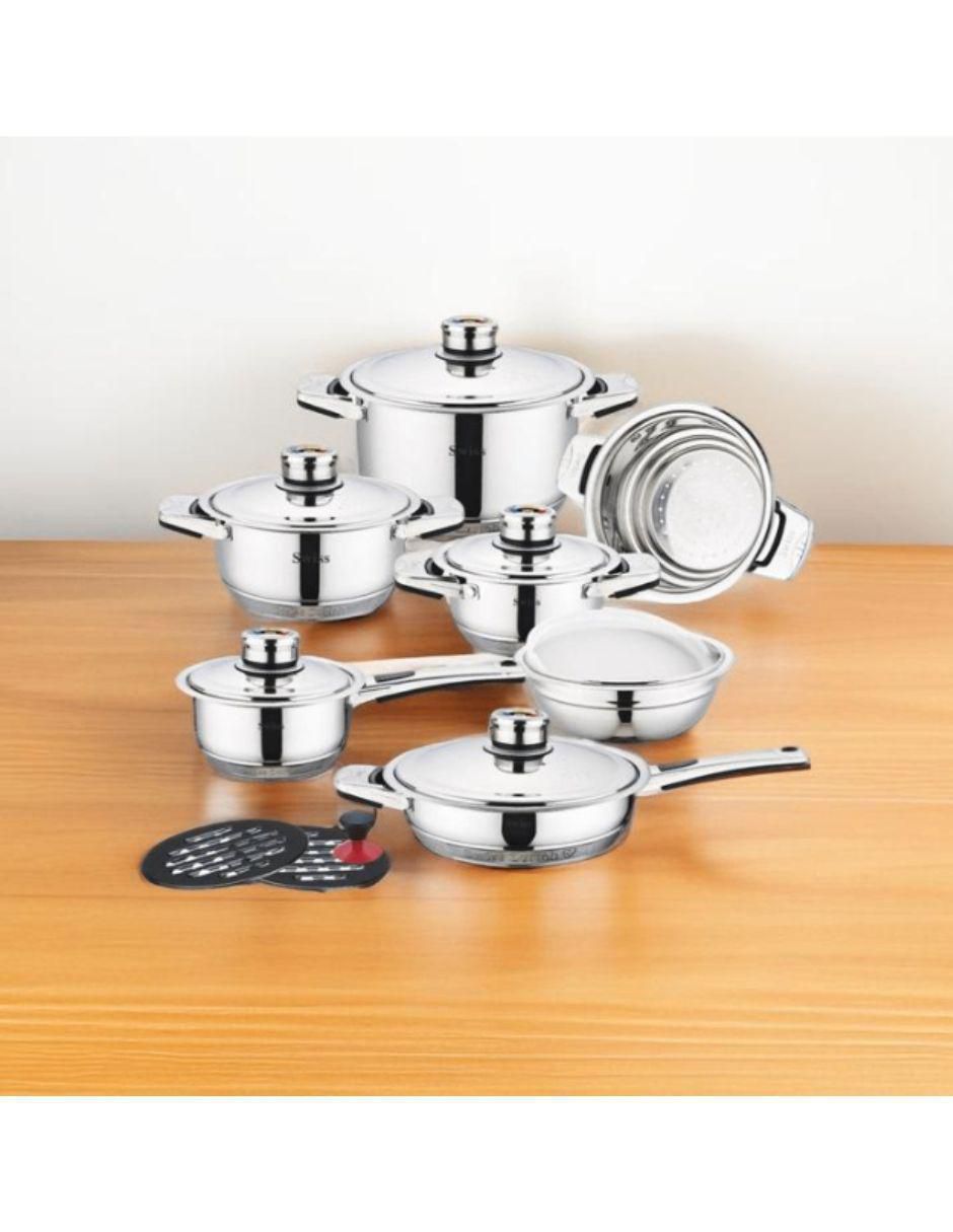 Batería de cocina de acero inoxidable 16 piezas 11