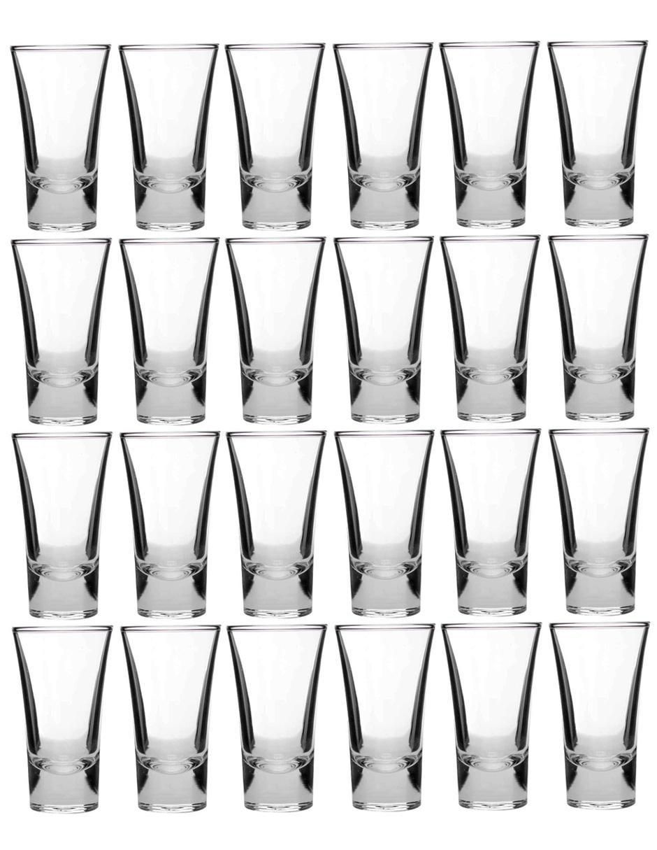 Set de vasos tequileros de vidrio con 24 piezas Set de vasos tequileros de vidrio con 24 piezas