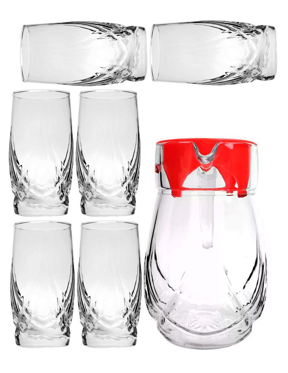 Set jarra y vasos de vidrio Set jarra y vasos de vidrio
