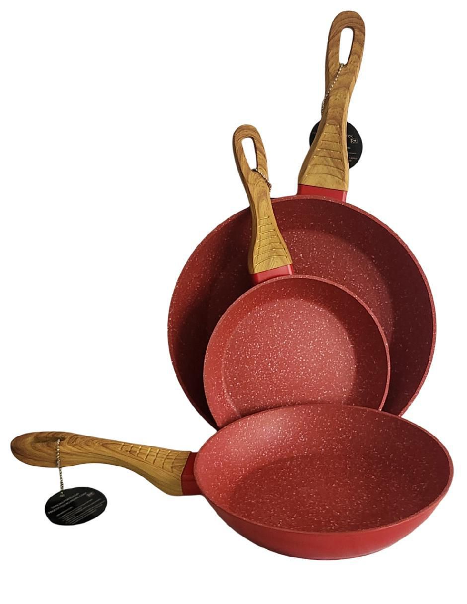 Set de sartenes de aluminio fundido 3 piezas
