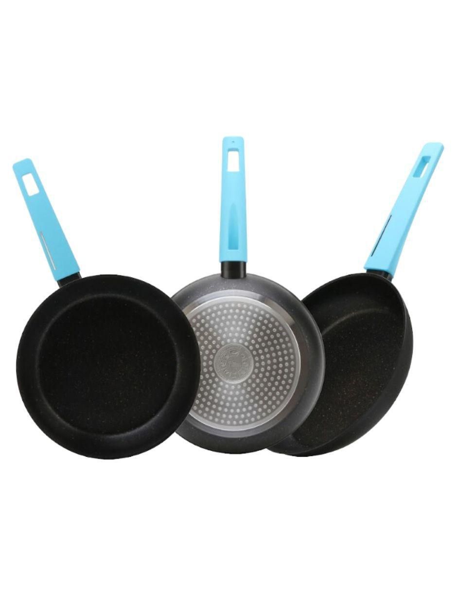Set de sartenes Cooks Master Greblon de aluminio 3 piezas 4