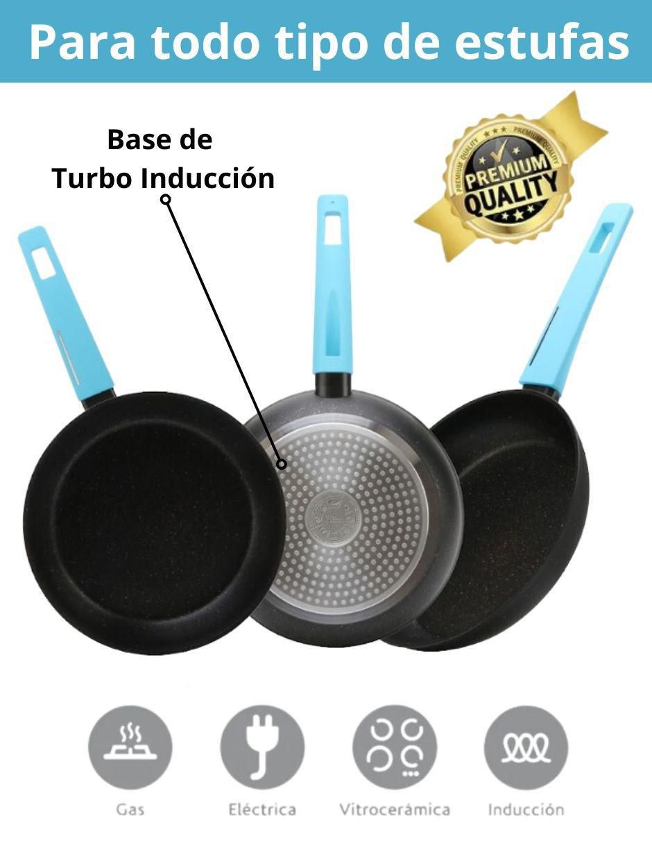 Set de sartenes Cooks Master Greblon de aluminio 3 piezas 7
