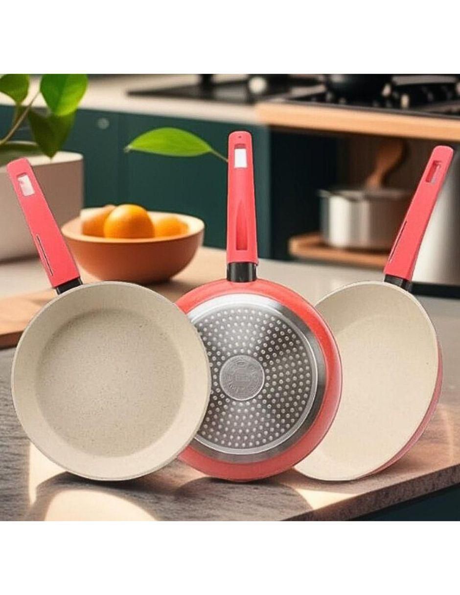 Set de sartenes Swiss Silver Marmol de aluminio 3 piezas 9