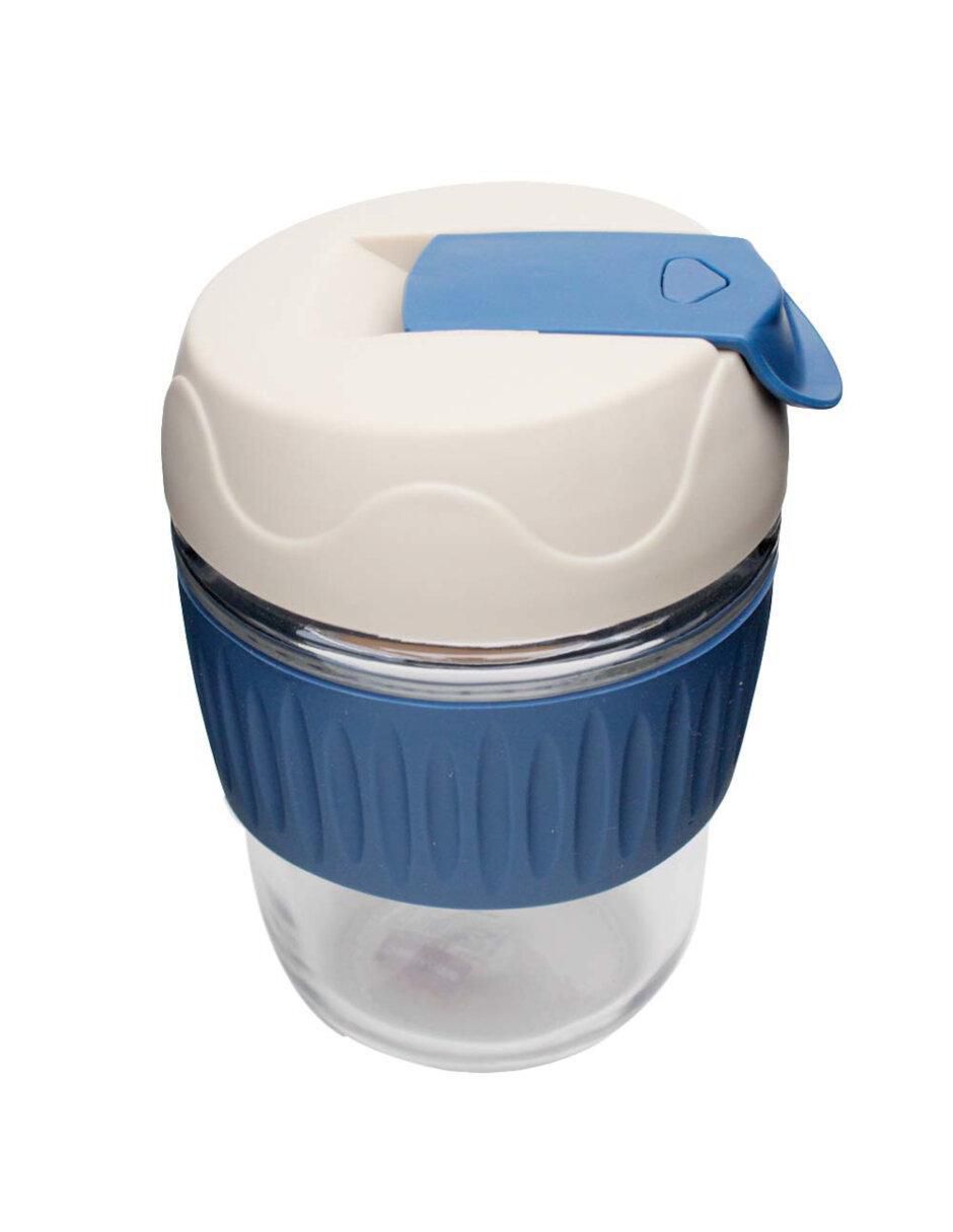 Botella de agua de vidrio con tapa a presión 320 ml 2