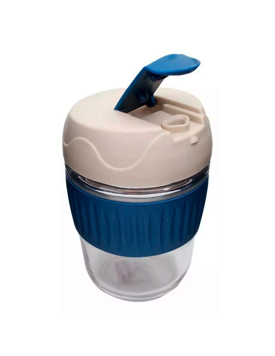 Botella de agua de vidrio con tapa a presión 320 ml 3