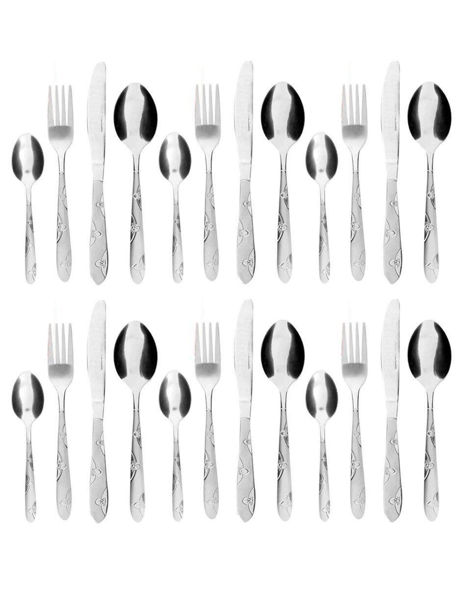Set cubiertos de acero inoxidable 24 piezas