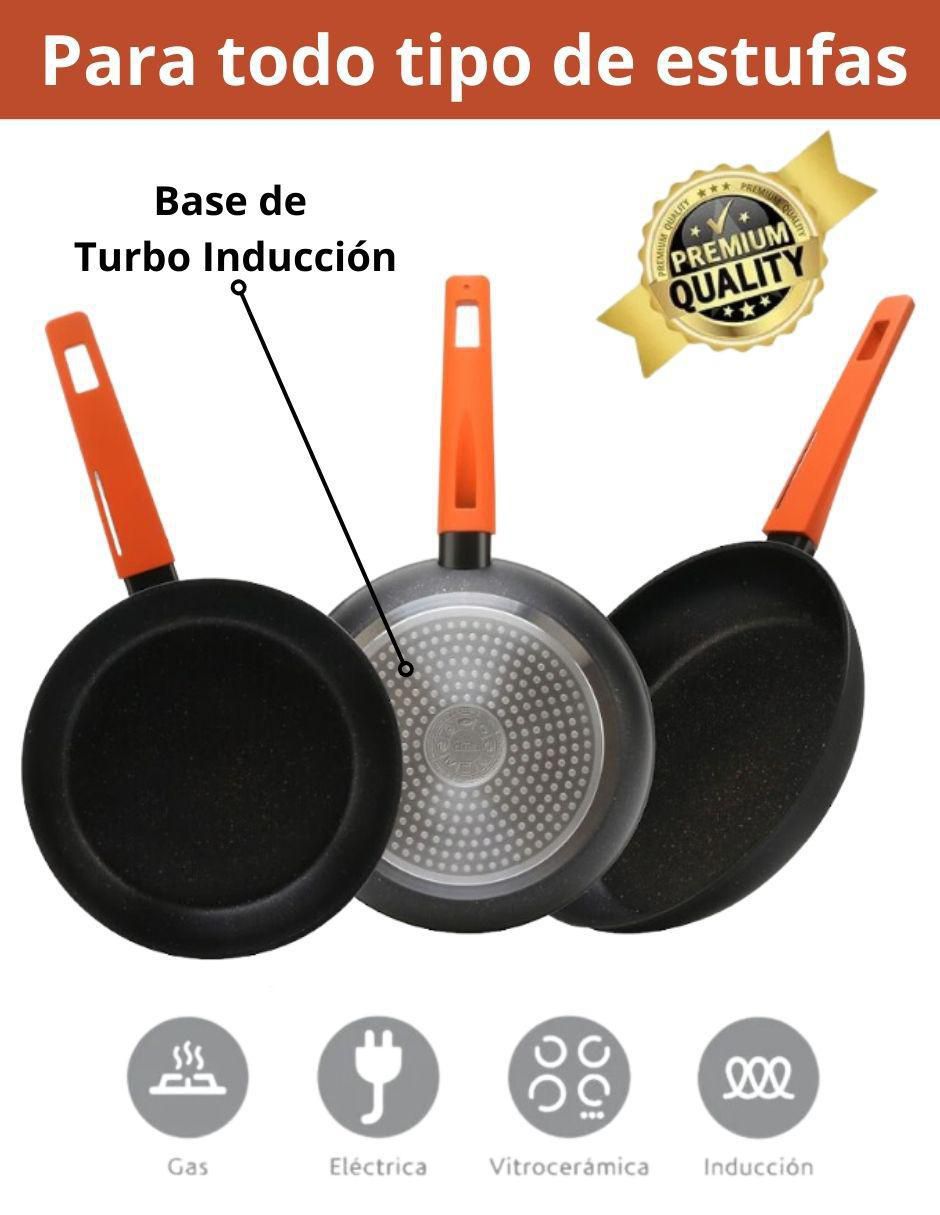 Set de sartenes Cooks Master Greblon de aluminio 3 piezas 7
