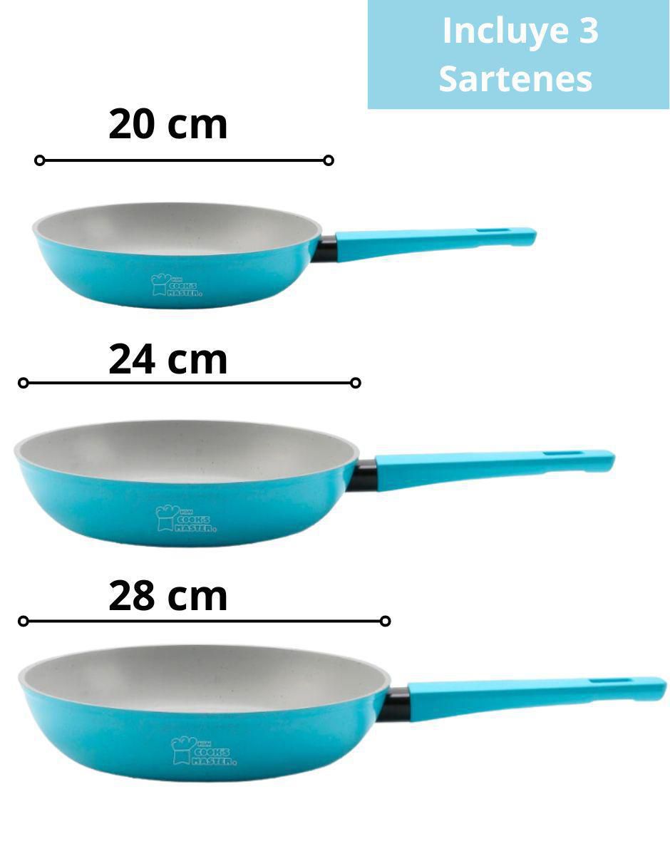 Set de sartenes Mármol de aluminio 3 piezas 5
