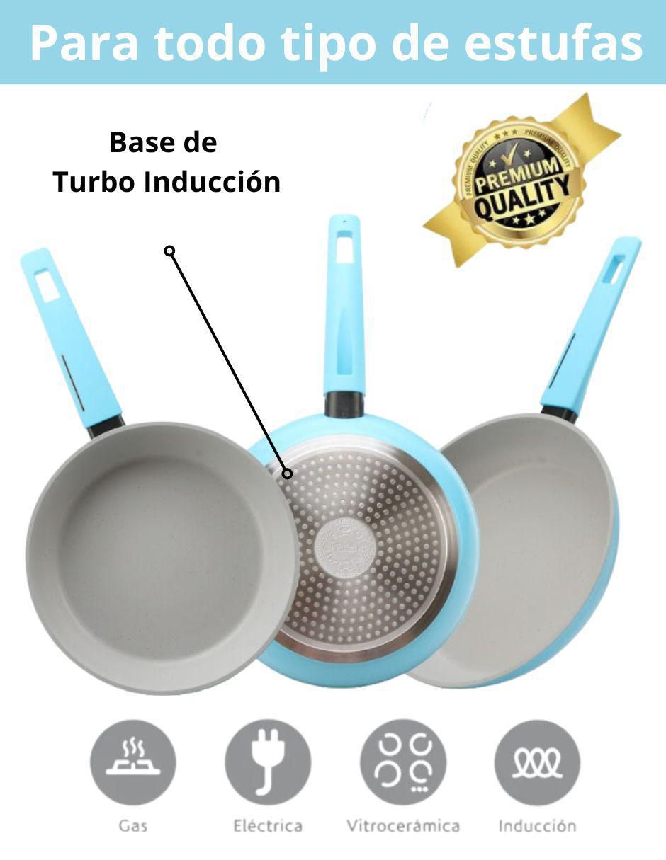Set de sartenes Mármol de aluminio 3 piezas 6