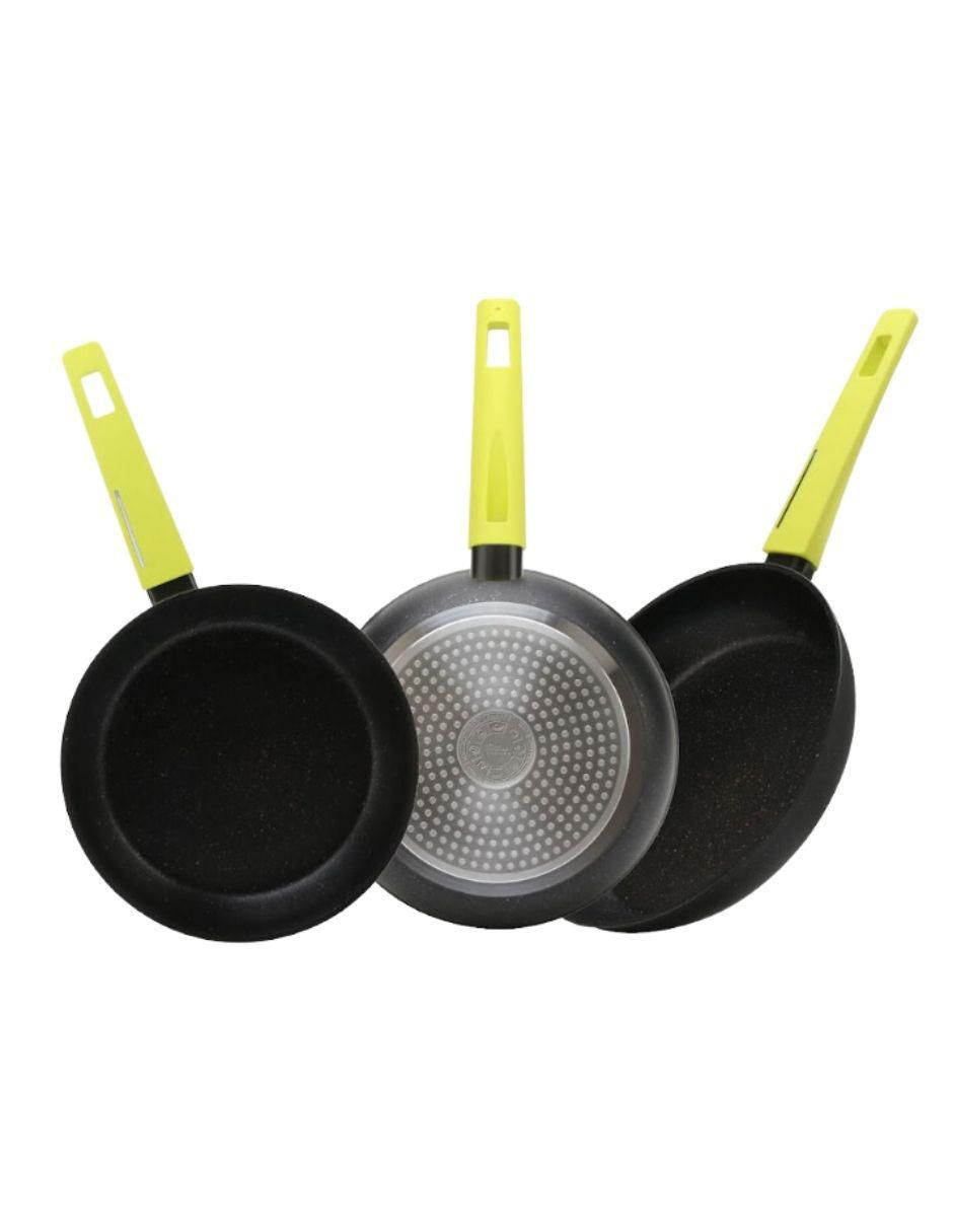 Set de sartenes Cooks Master Greblon de aluminio 3 piezas 3