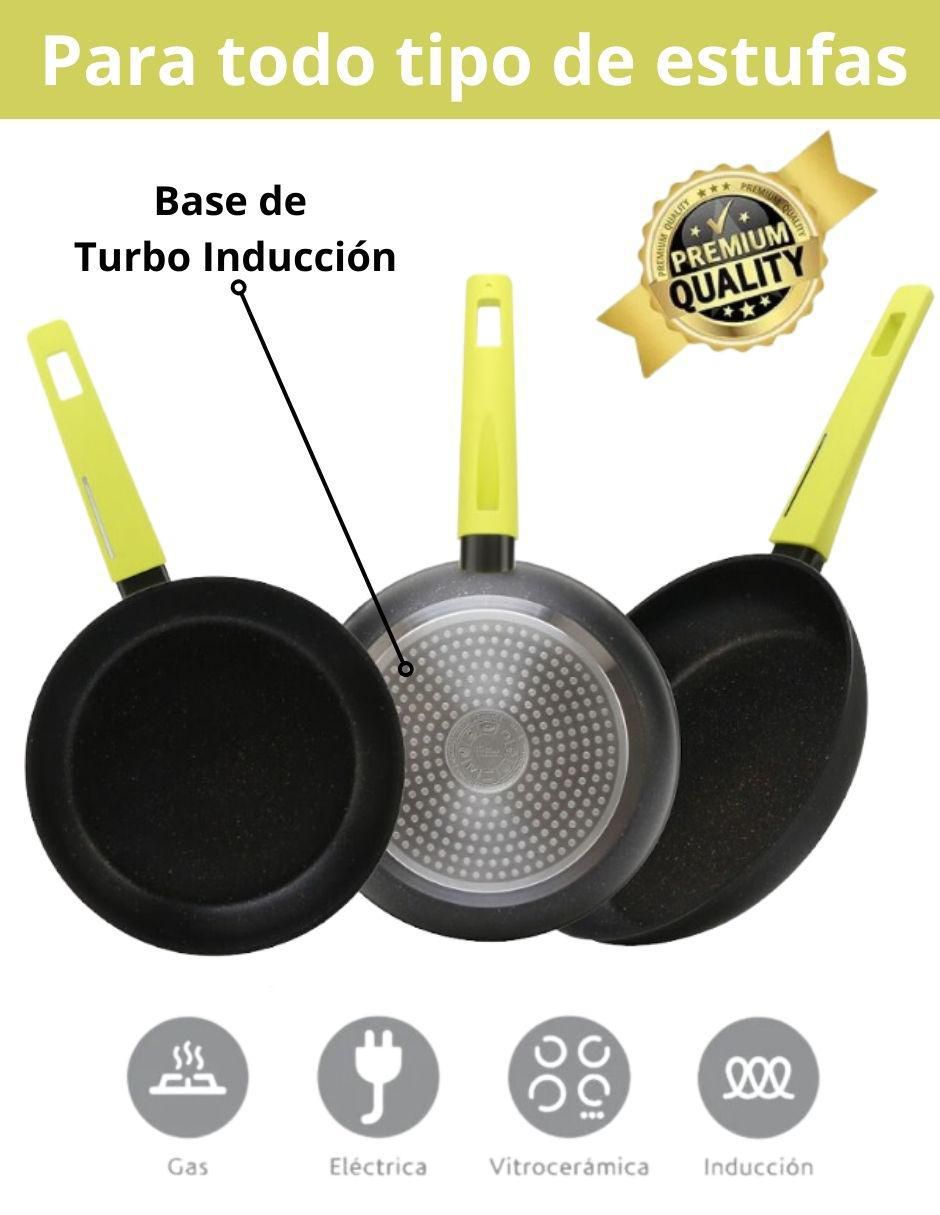 Set de sartenes Cooks Master Greblon de aluminio 3 piezas 7