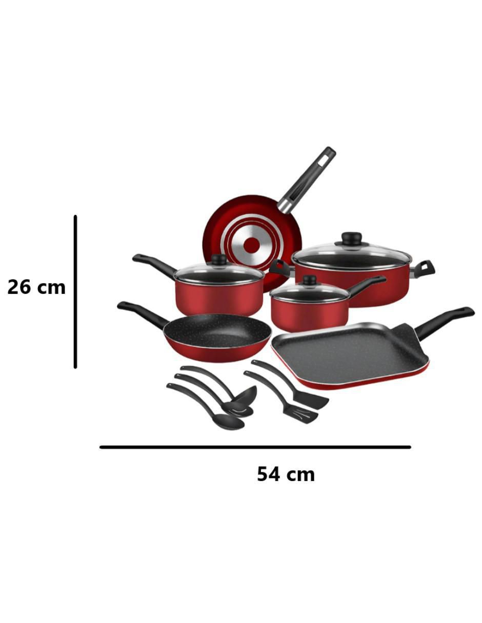 Batería de cocina de aluminio antiadherente sin PFOA 14 piezas 6