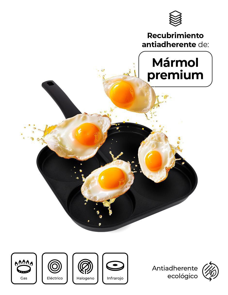 Sartén para huevo de mármol