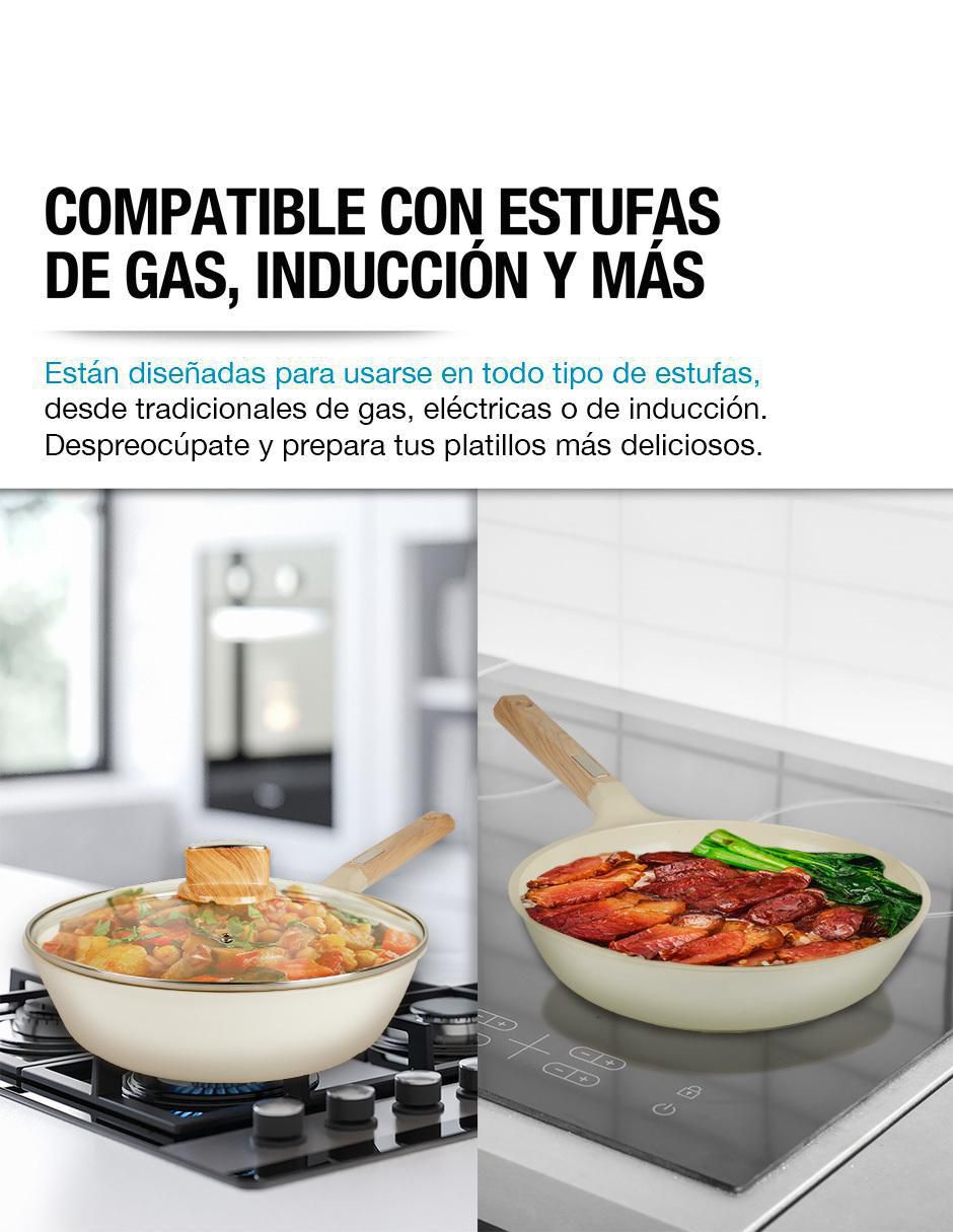 Batería de cocina Cairo de cerámica antiadherente cerámica 10 piezas