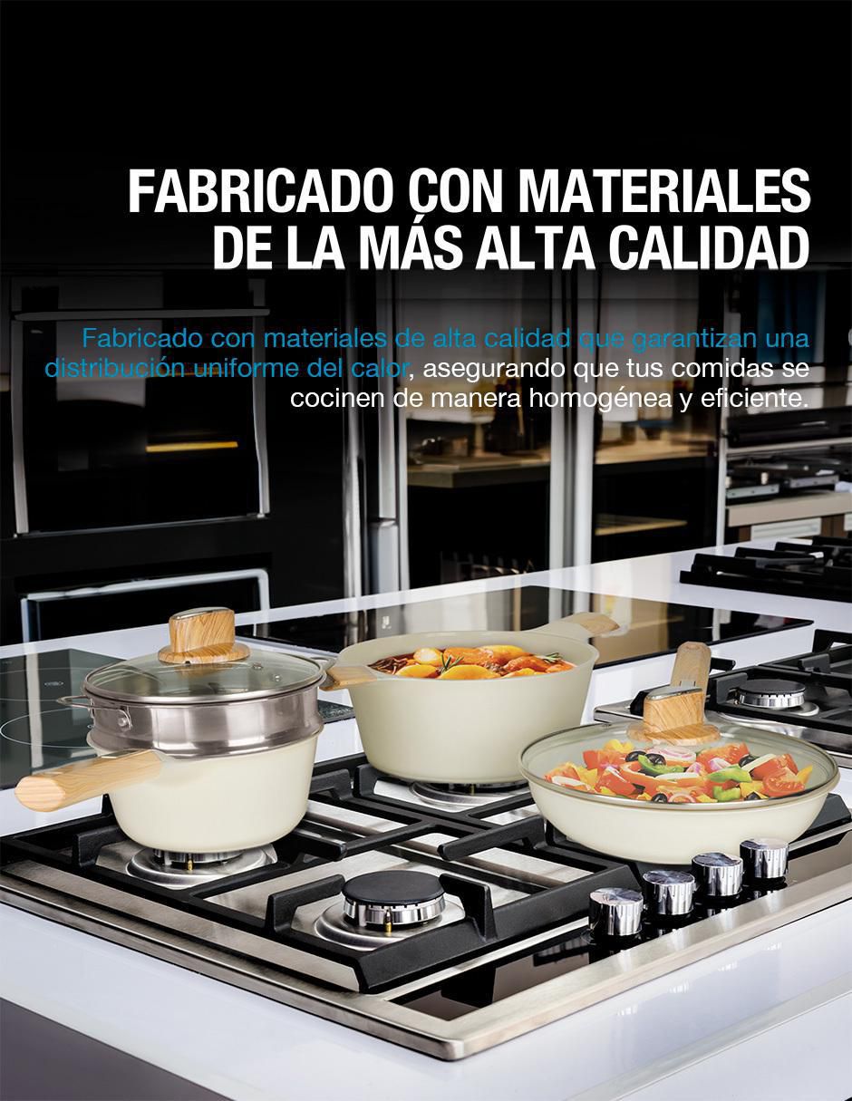 Batería de cocina Cairo de cerámica antiadherente cerámica 10 piezas 9