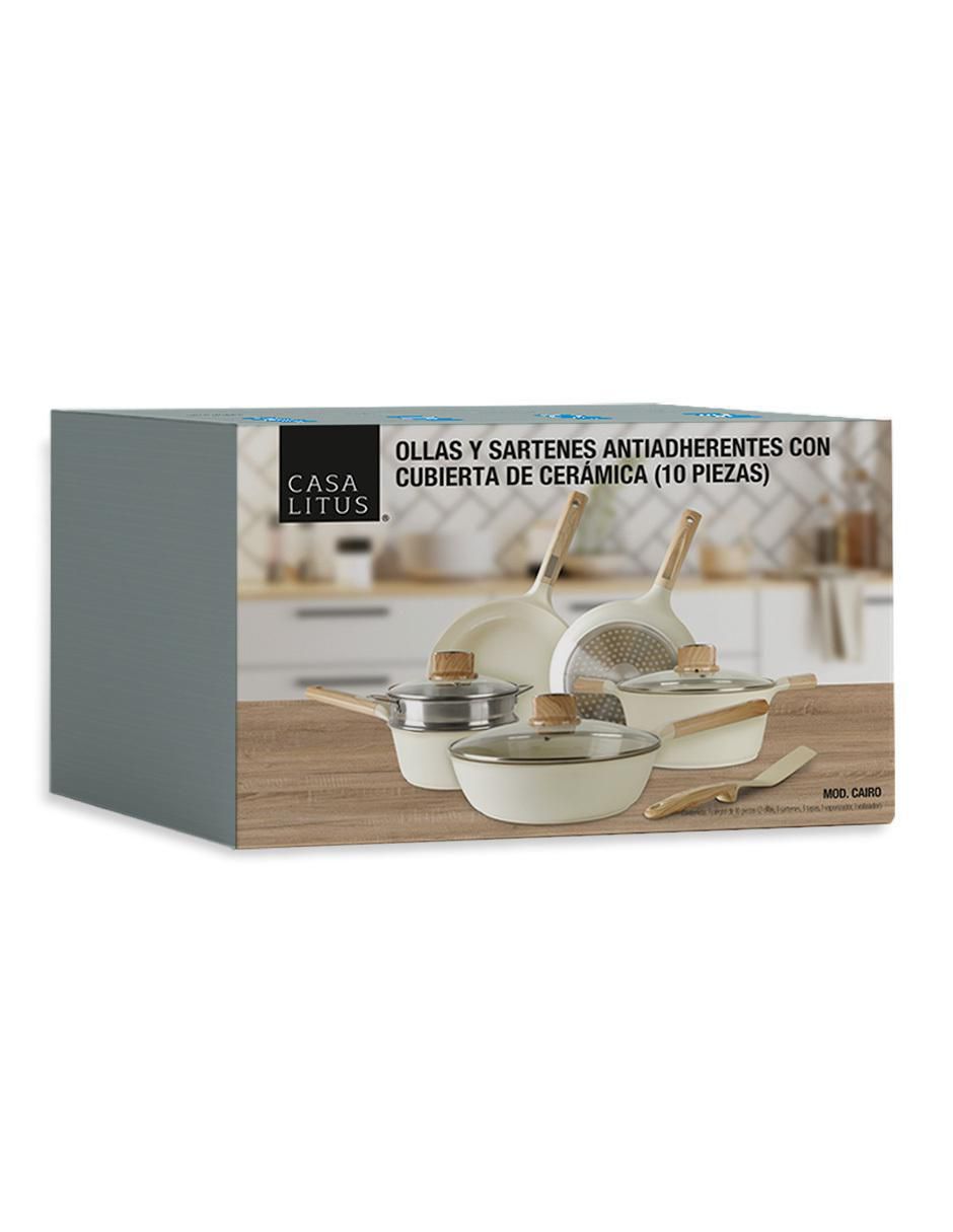 Batería de cocina Cairo de cerámica antiadherente cerámica 10 piezas 7