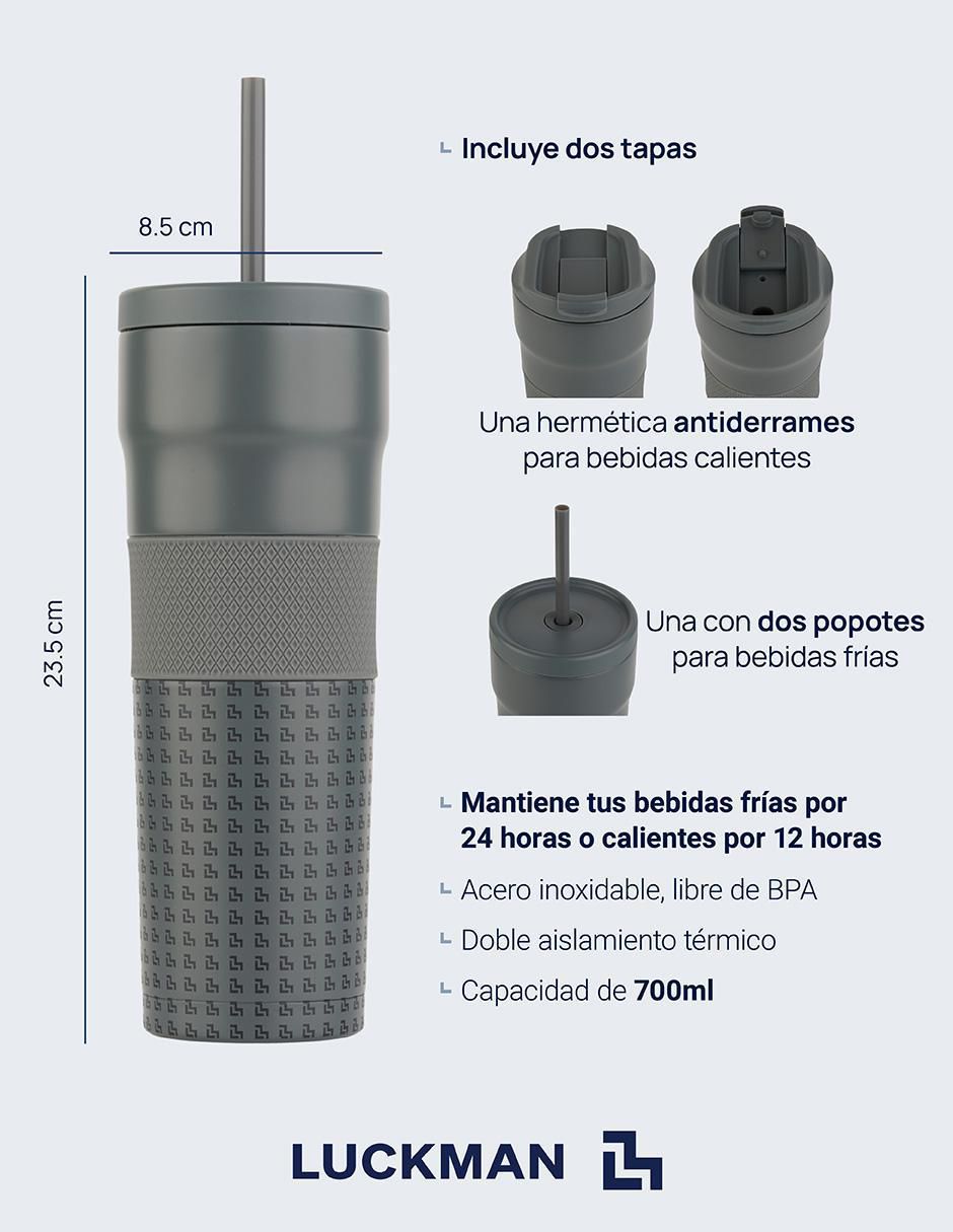 Termo de acero inoxidable Alfie con tapa rosca 7