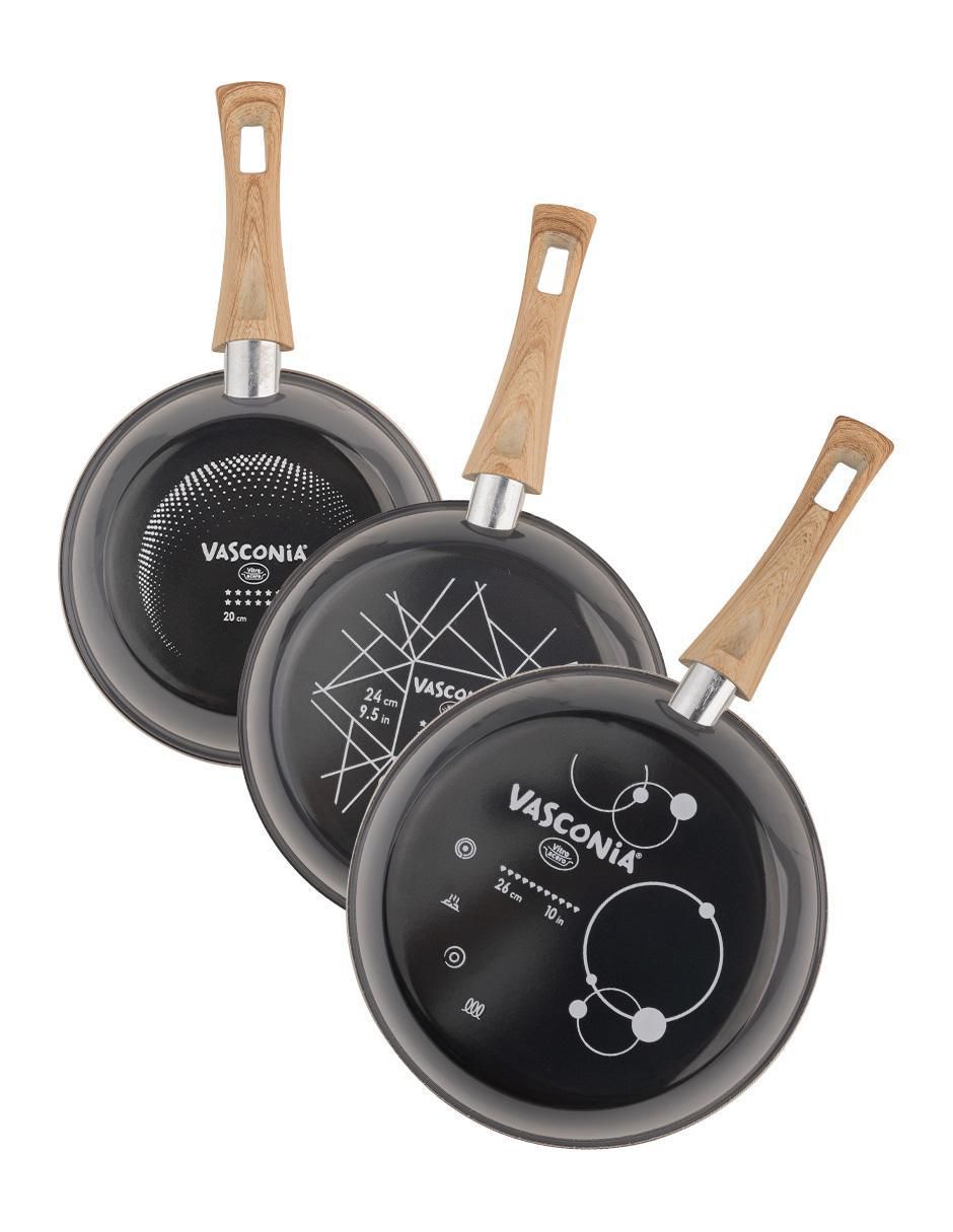 Set de sartenes Prime de acero vitrificado 3 piezas