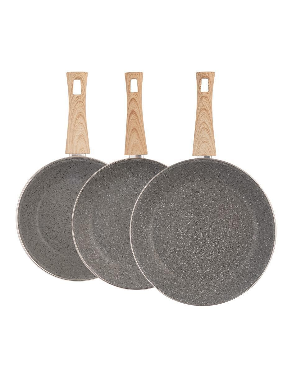Set de sartenes Prime de acero vitrificado 3 piezas