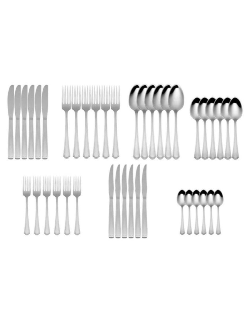 Set cubiertos sin colección "de" acero inoxidable 42 piezas "piezas" 1