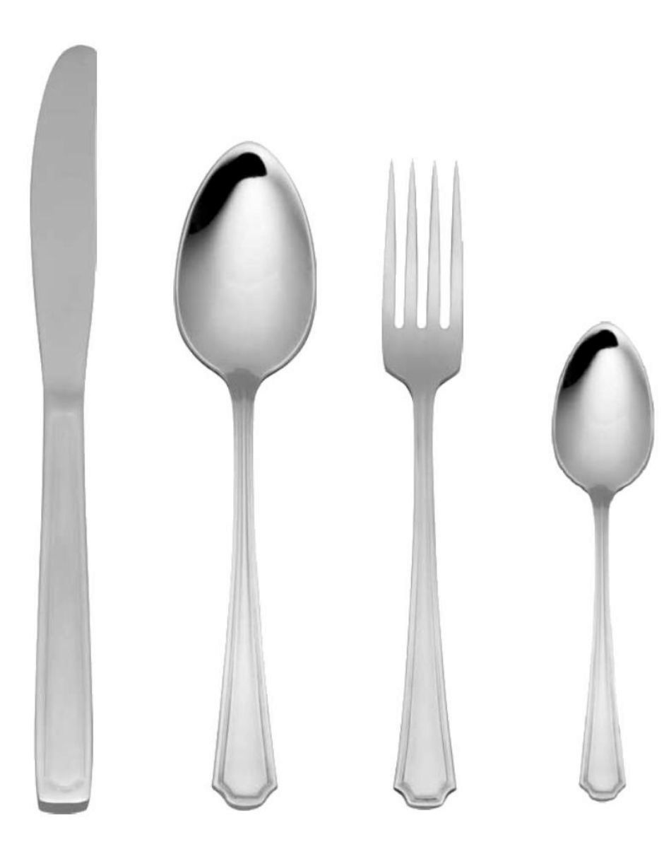 Set cubiertos sin colección "de" acero inoxidable 42 piezas "piezas" 6