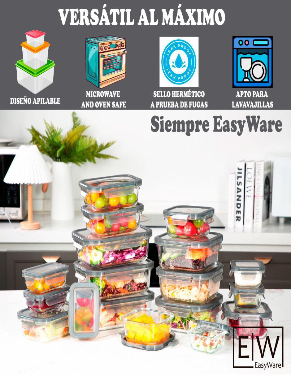 Set contenedores Jumbo de vidrio 18 piezas 3