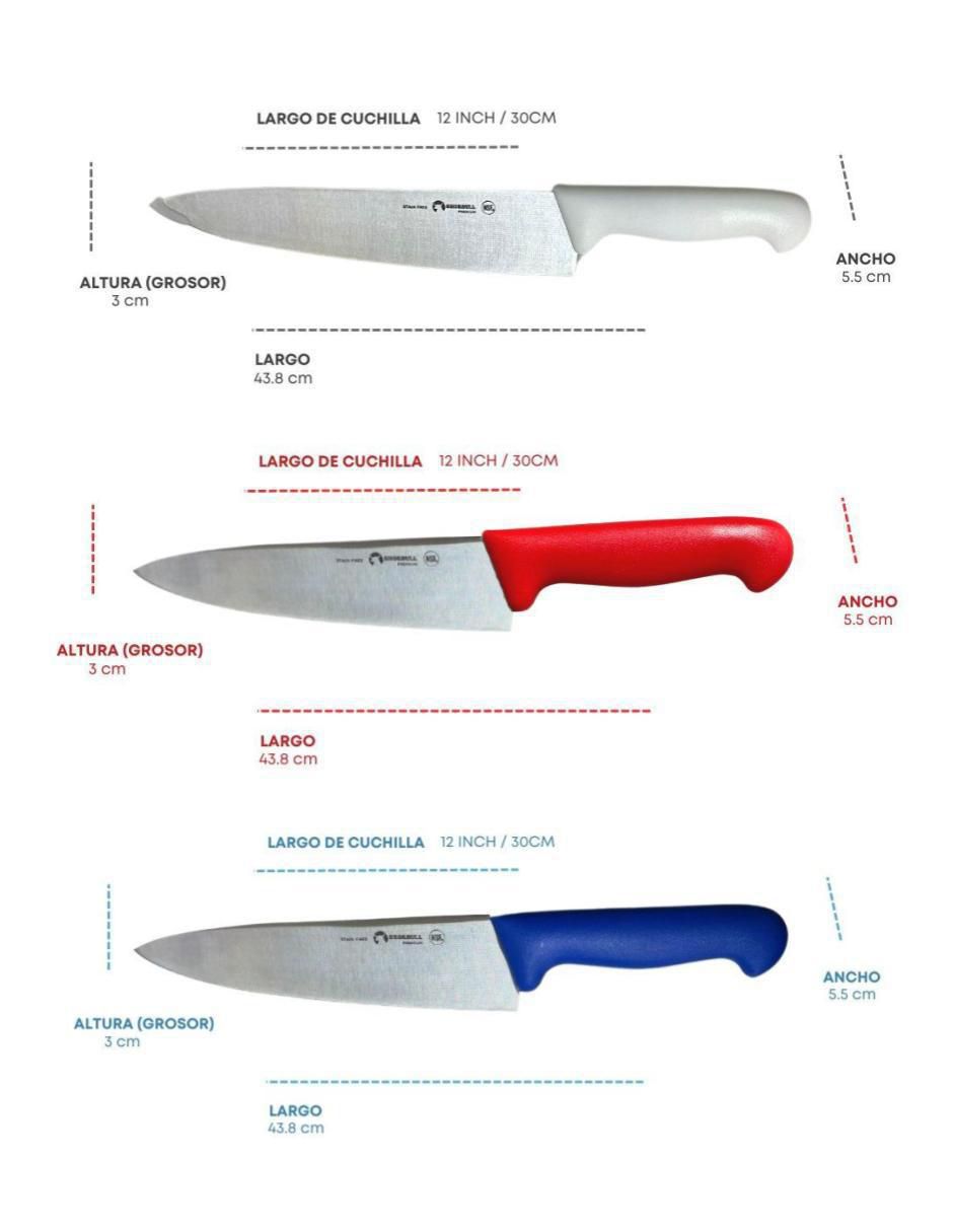 Set de cuchillos para chef 3 piezas