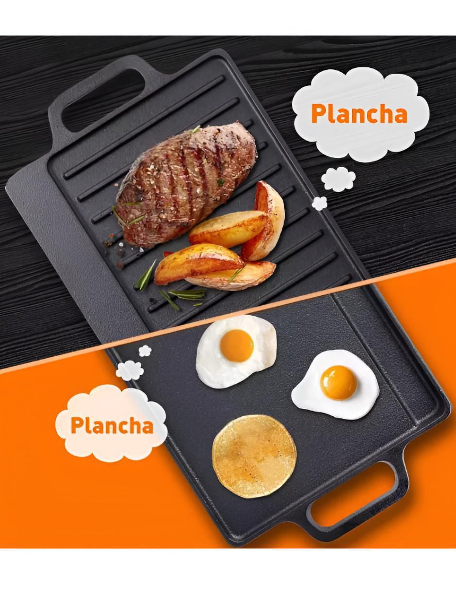 Sartén grill de hierro fundido 5