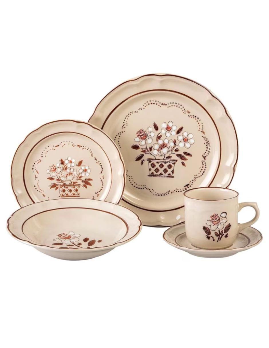 Vajilla cerrada flor de otoño de porcelana para 6 personas Vajilla cerrada flor de otoño de porcelana para 6 personas