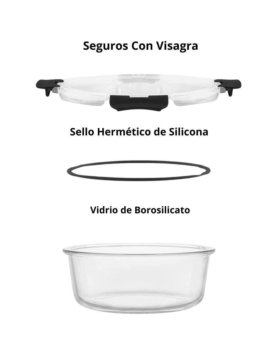 Set contenedores Magma Life de vidrio 24 piezas