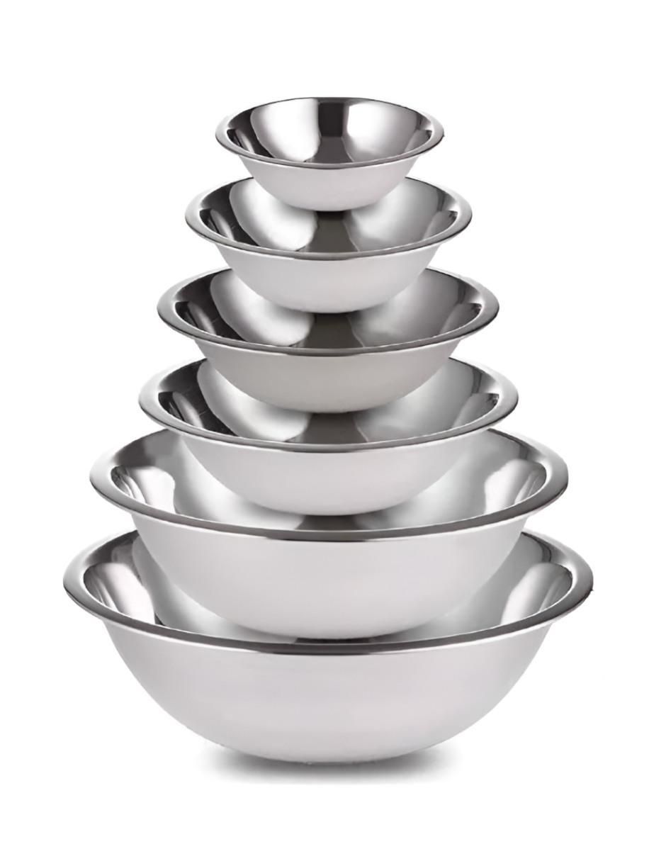 Set bowl 6 piezas de acero inoxidable