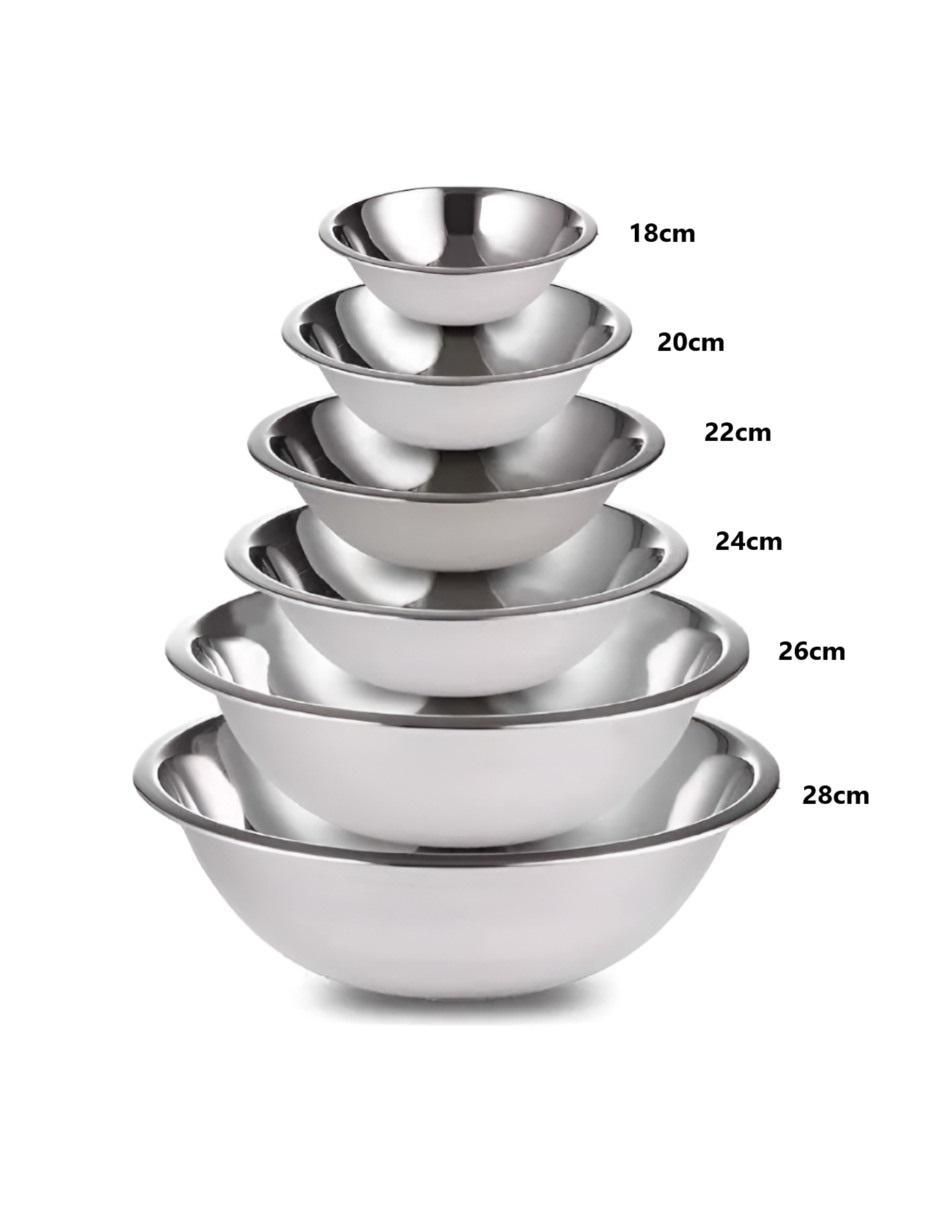 Set bowl 6 piezas de acero inoxidable 5
